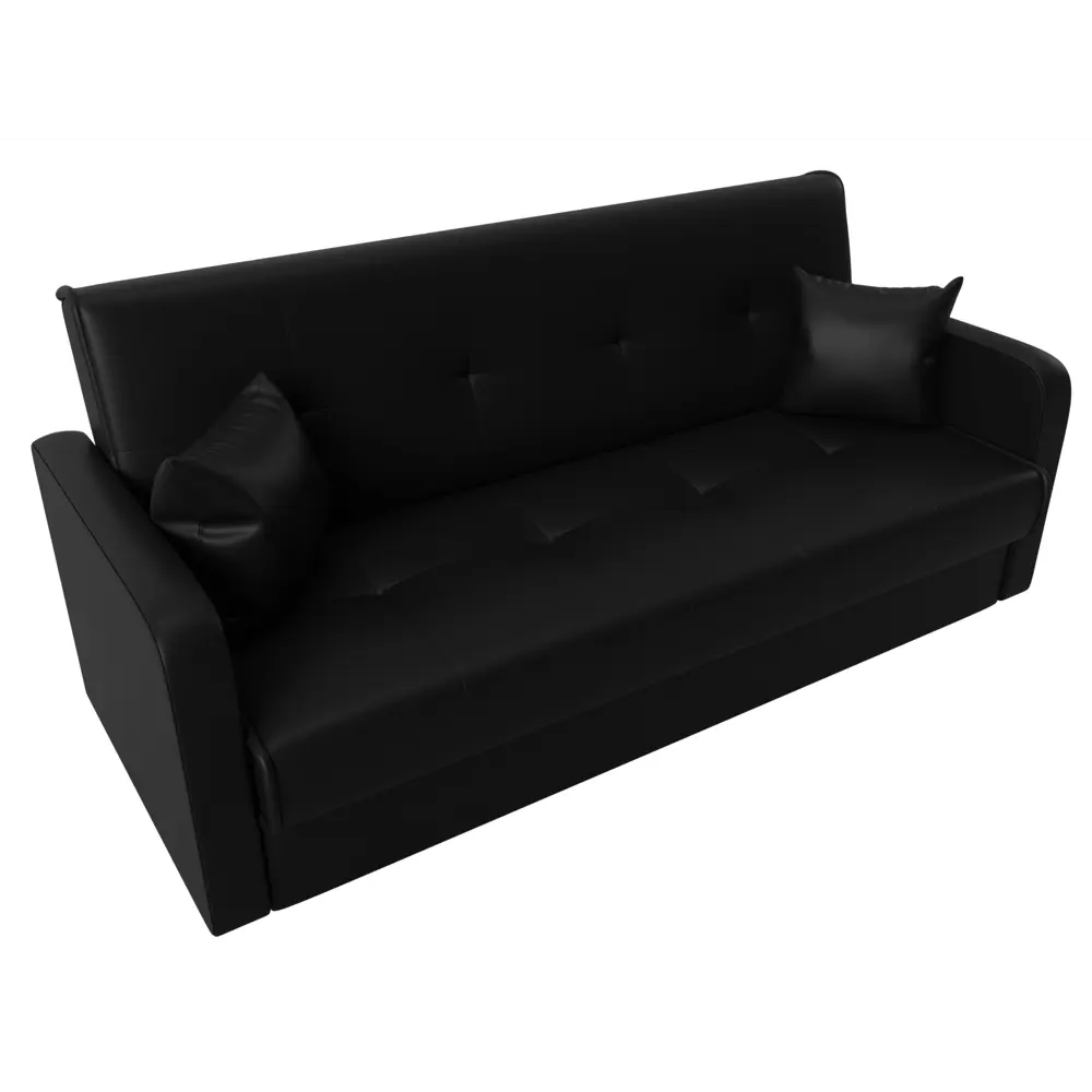 Фото 6 Диван-книжка Лига диванов Надежда 201x90x85 см экокожа цвет черный Фото 6 Диван-книжка Лига диванов Надежда 201x90x85 см экокожа цвет черный