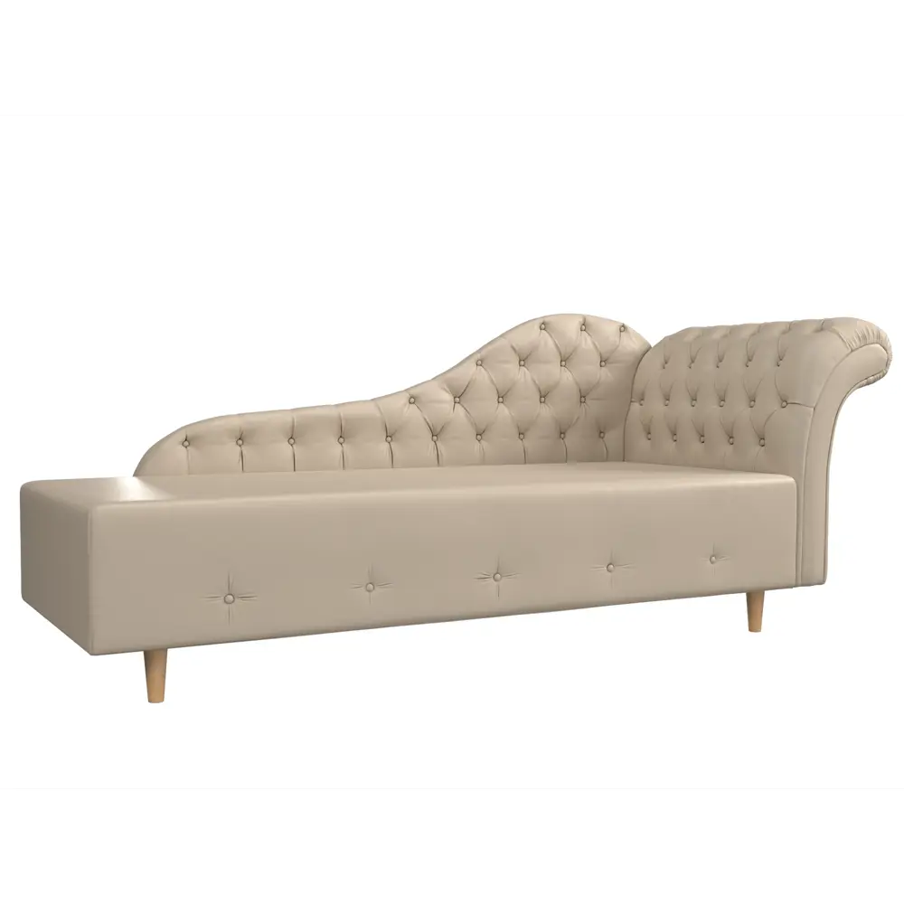 Фото Диван Лига диванов Камерон 201x89x78 см экокожа цвет бежевый Фото Диван Лига диванов Камерон 201x89x78 см экокожа цвет бежевый