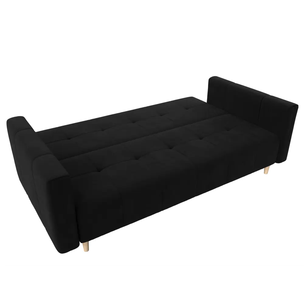 Фото 7 Диван Лига диванов Вест 214x97x92 см микровельвет цвет черный Фото 7 Диван Лига диванов Вест 214x97x92 см микровельвет цвет черный