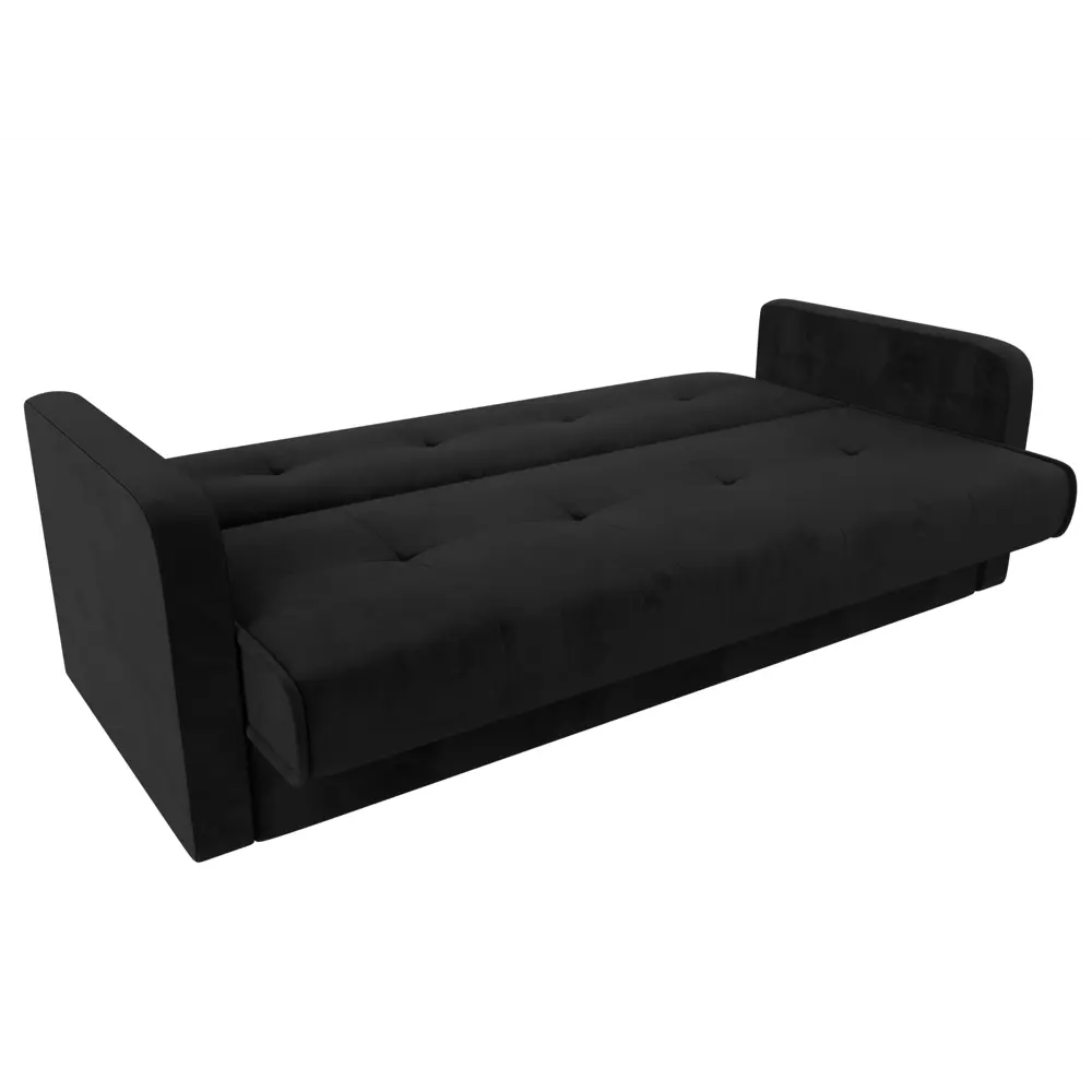 Фото 7 Диван-книжка Лига диванов Надежда 201x90x85 см велюр цвет черный