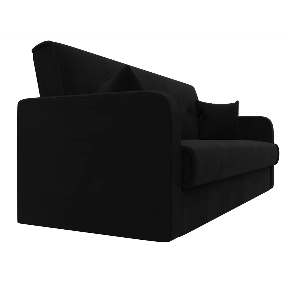 Фото 4 Диван-книжка Лига диванов Надежда 201x90x85 см микровельвет цвет черный Фото 4 Диван-книжка Лига диванов Надежда 201x90x85 см микровельвет цвет черный
