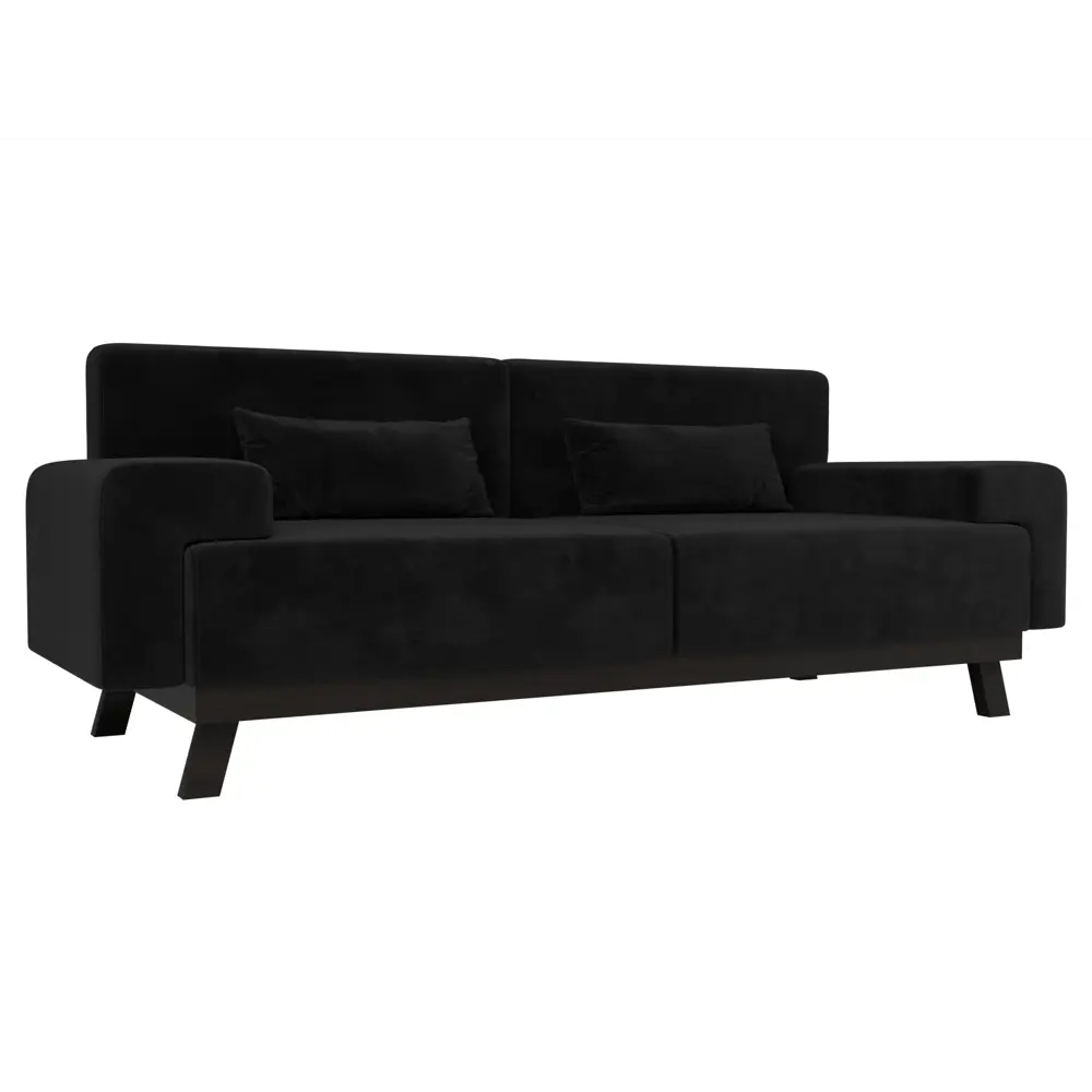 Фото Диван Лига диванов Мюнхен 109102 206x84x78 см велюр цвет черный