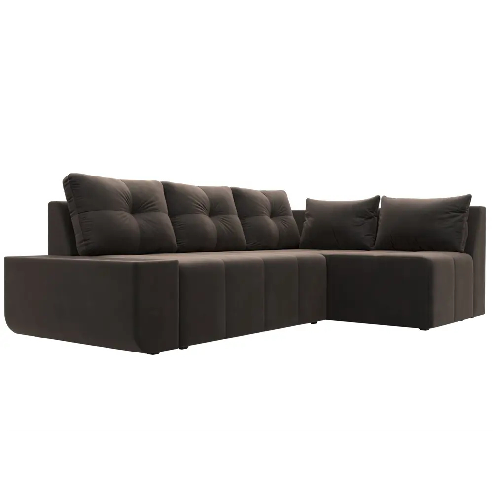 Фото 3 Диван Лига Диванов Амадэус 109685 262x69x169 см велюр цвет коричневый