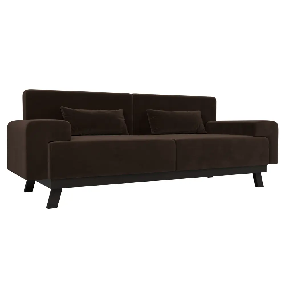 Фото Диван Лига диванов Мюнхен 109107 206x84x78 см микровельвет цвет коричневый