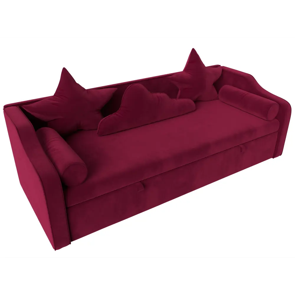 Фото 2 Диван-кровать Лига Диванов Рико 209x102x750 см микровельвет цвет бордовый Фото 2 Диван-кровать Лига Диванов Рико 209x102x750 см микровельвет цвет бордовый