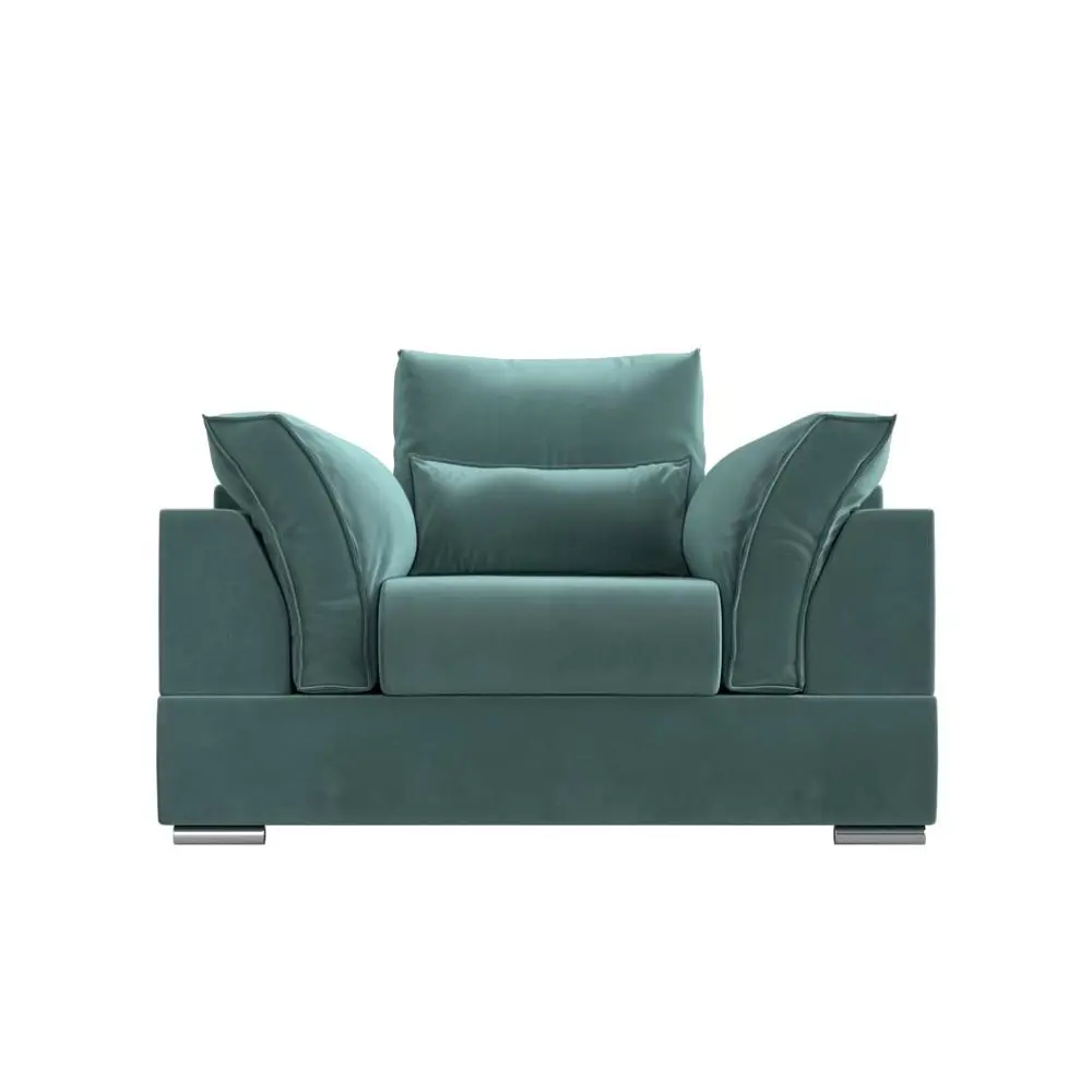 Фото 2 Кресло Лига диванов Пекин 115376 135x90x109 см велюр цвет бирюзовый