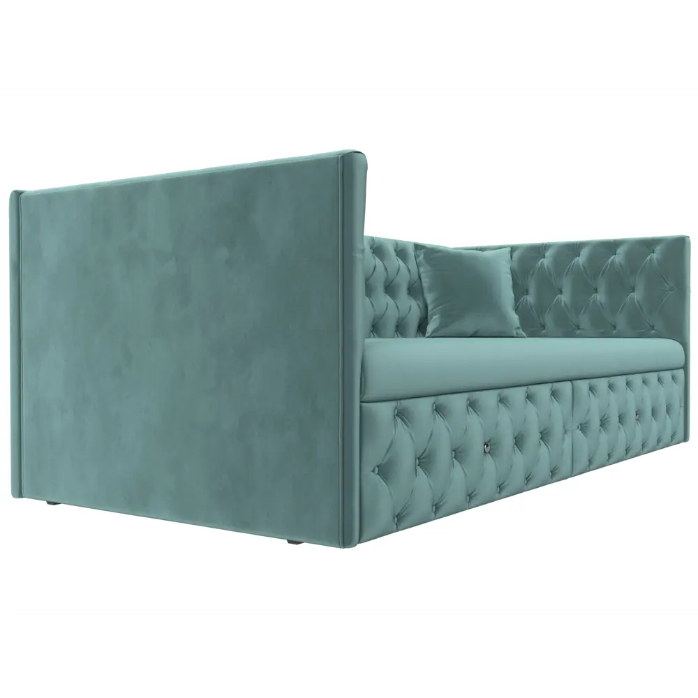 Фото 2 Диван Лига Диванов Найс 107102 204x78x87 см велюр цвет бирюзовый