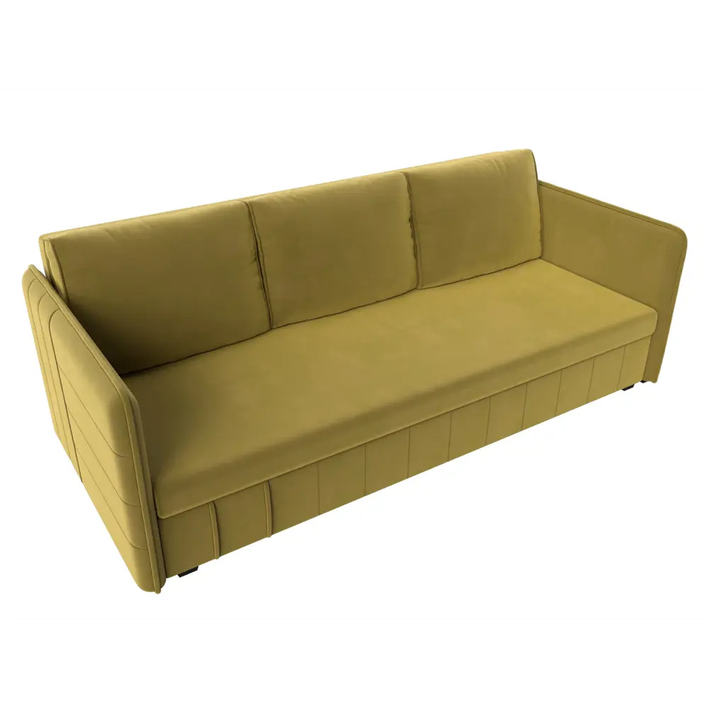 Фото 6 Диван Лига Диванов Слим 119815 208x90x80 см вельвет цвет желтый Фото 6 Диван Лига Диванов Слим 119815 208x90x80 см вельвет цвет желтый