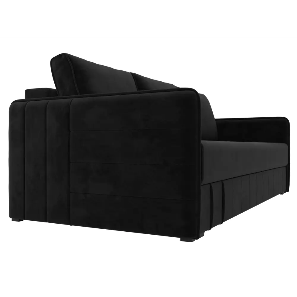 Фото 4 Диван Лига Диванов Слим 119784 204x90x105 см велюр цвет черный Фото 4 Диван Лига Диванов Слим 119784 204x90x105 см велюр цвет черный