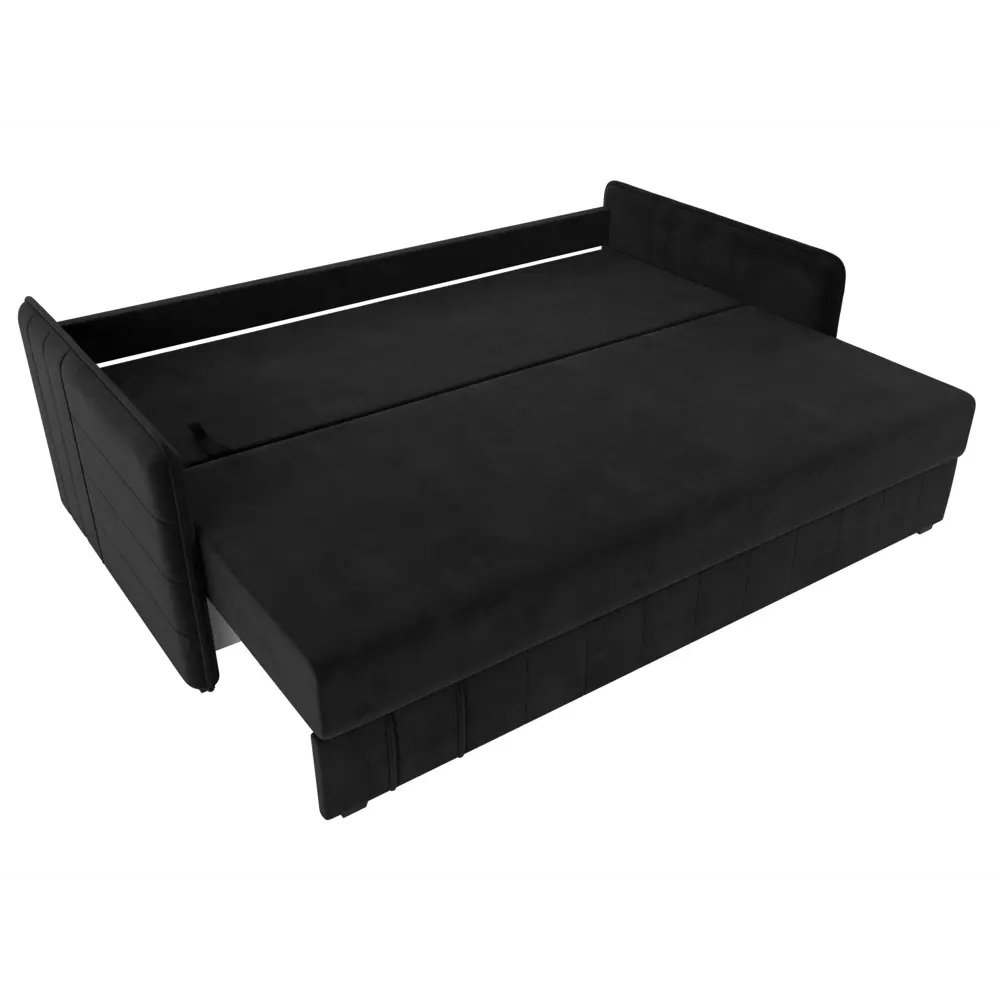 Фото 7 Диван Лига Диванов Слим 119784 204x90x105 см велюр цвет черный Фото 7 Диван Лига Диванов Слим 119784 204x90x105 см велюр цвет черный