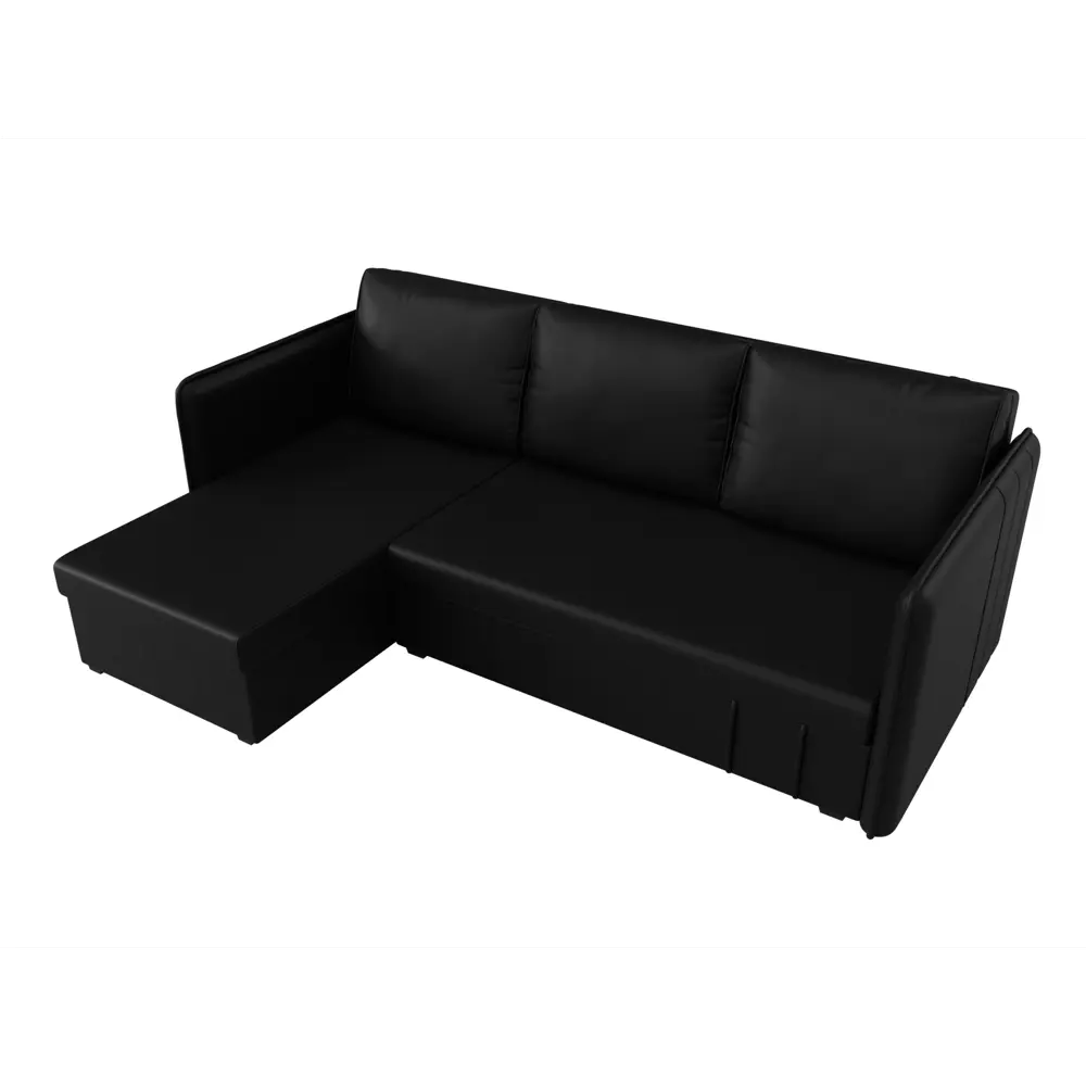 Фото 6 Диван Лига Диванов Слим 119987L 213x85x140 см искусственная кожа цвет черный