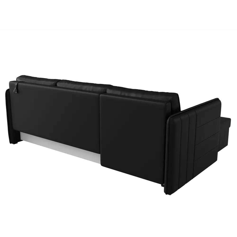 Фото 5 Диван Лига Диванов Слим 119987L 213x85x140 см искусственная кожа цвет черный