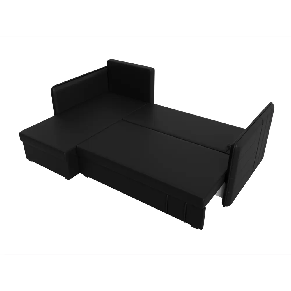 Фото 8 Диван Лига Диванов Слим 119987L 213x85x140 см искусственная кожа цвет черный