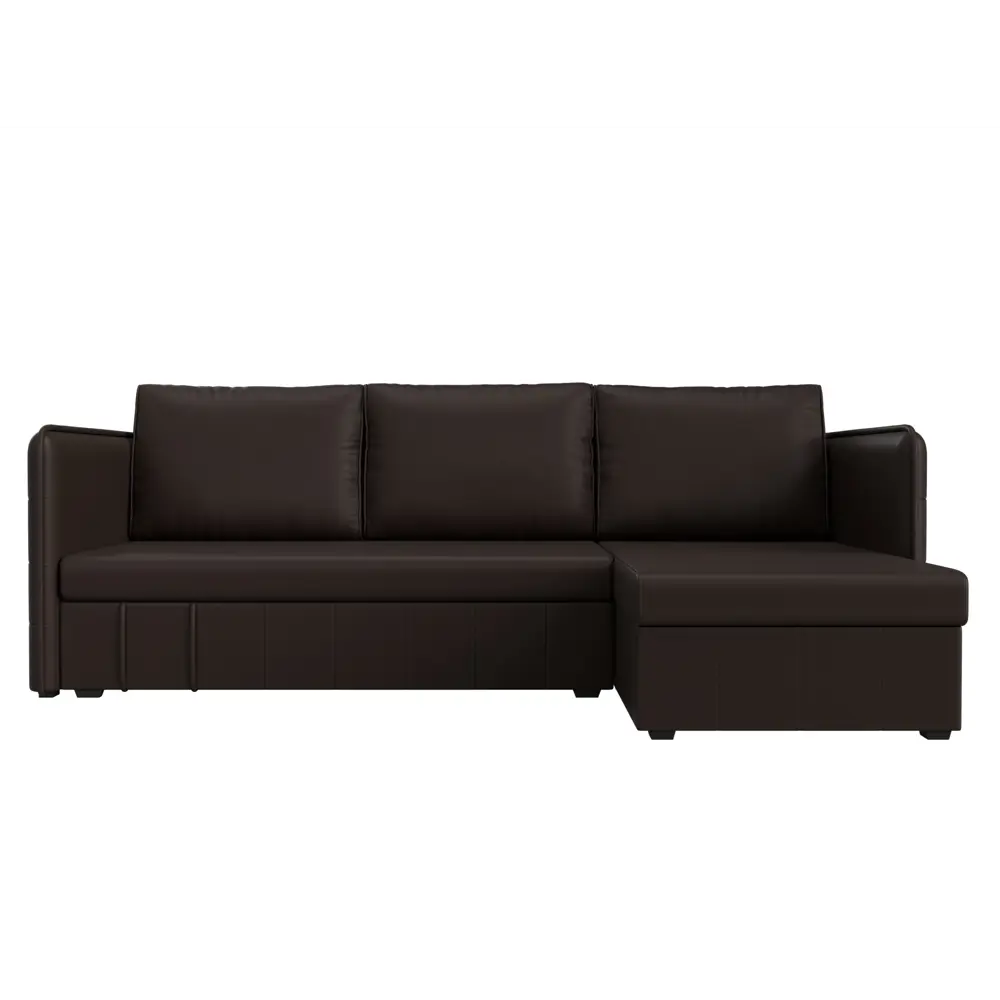 Фото 2 Диван Лига Диванов Слим 119986 213x85x140 см искусственная кожа цвет коричневый Фото 2 Диван Лига Диванов Слим 119986 213x85x140 см искусственная кожа цвет коричневый