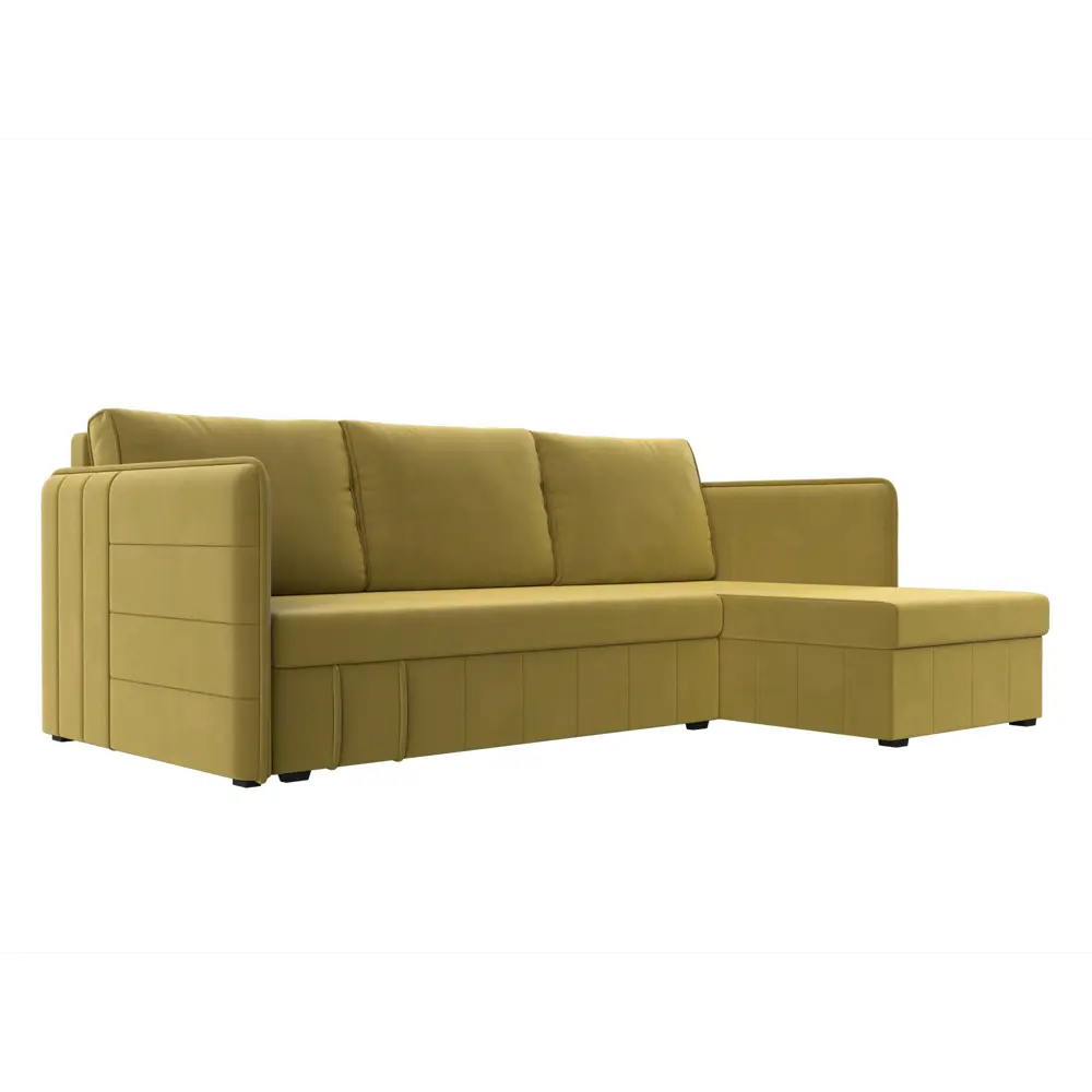 Фото Диван Лига Диванов Слим 119980 213x85x140 см вельвет цвет желтый Фото Диван Лига Диванов Слим 119980 213x85x140 см вельвет цвет желтый