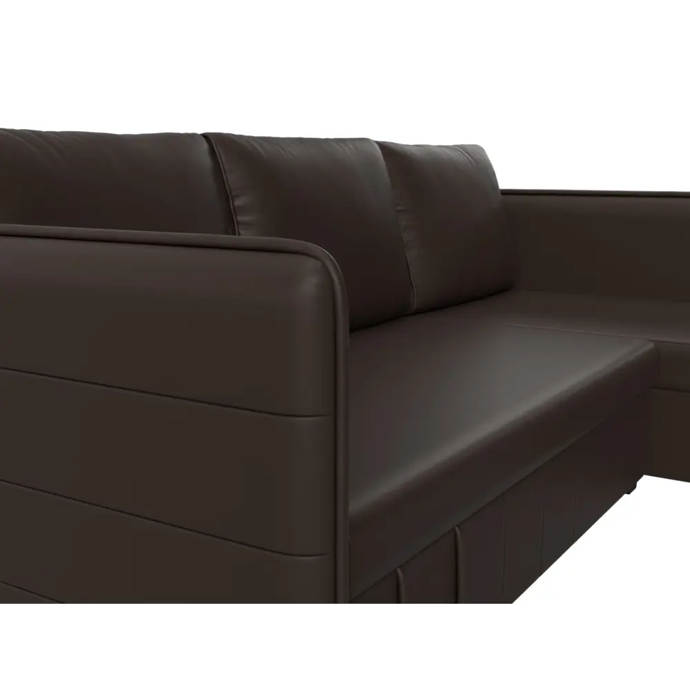 Фото 3 Диван Лига Диванов Слим 119986 213x85x140 см искусственная кожа цвет коричневый Фото 3 Диван Лига Диванов Слим 119986 213x85x140 см искусственная кожа цвет коричневый