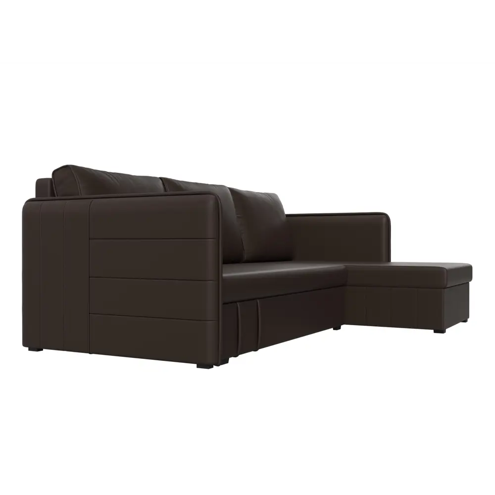 Фото 4 Диван Лига Диванов Слим 119986 213x85x140 см искусственная кожа цвет коричневый Фото 4 Диван Лига Диванов Слим 119986 213x85x140 см искусственная кожа цвет коричневый