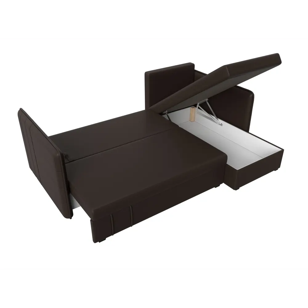 Фото 9 Диван Лига Диванов Слим 119986 213x85x140 см искусственная кожа цвет коричневый Фото 9 Диван Лига Диванов Слим 119986 213x85x140 см искусственная кожа цвет коричневый