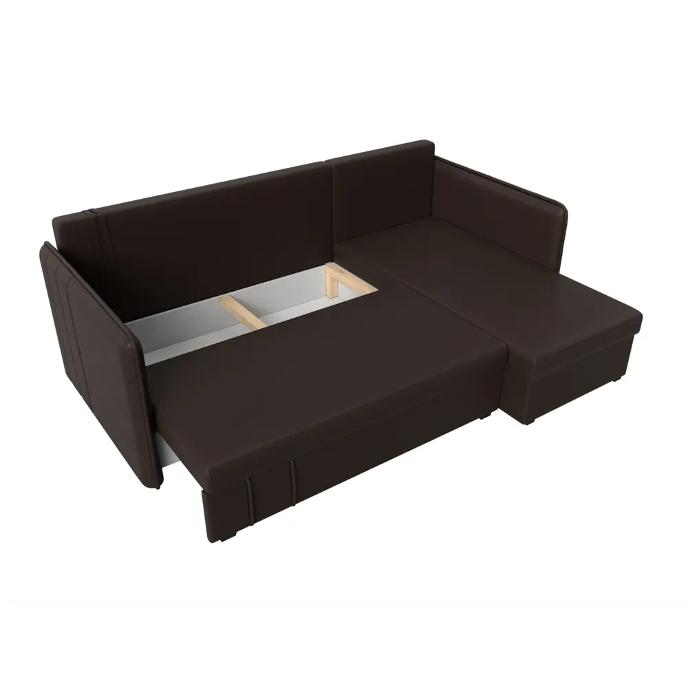 Фото 7 Диван Лига Диванов Слим 119986 213x85x140 см искусственная кожа цвет коричневый Фото 7 Диван Лига Диванов Слим 119986 213x85x140 см искусственная кожа цвет коричневый