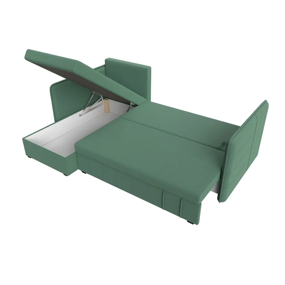 Фото 8 Диван Лига Диванов Слим 121151L 213x85x140 см рогожка цвет амур зеленый Фото 8 Диван Лига Диванов Слим 121151L 213x85x140 см рогожка цвет амур зеленый