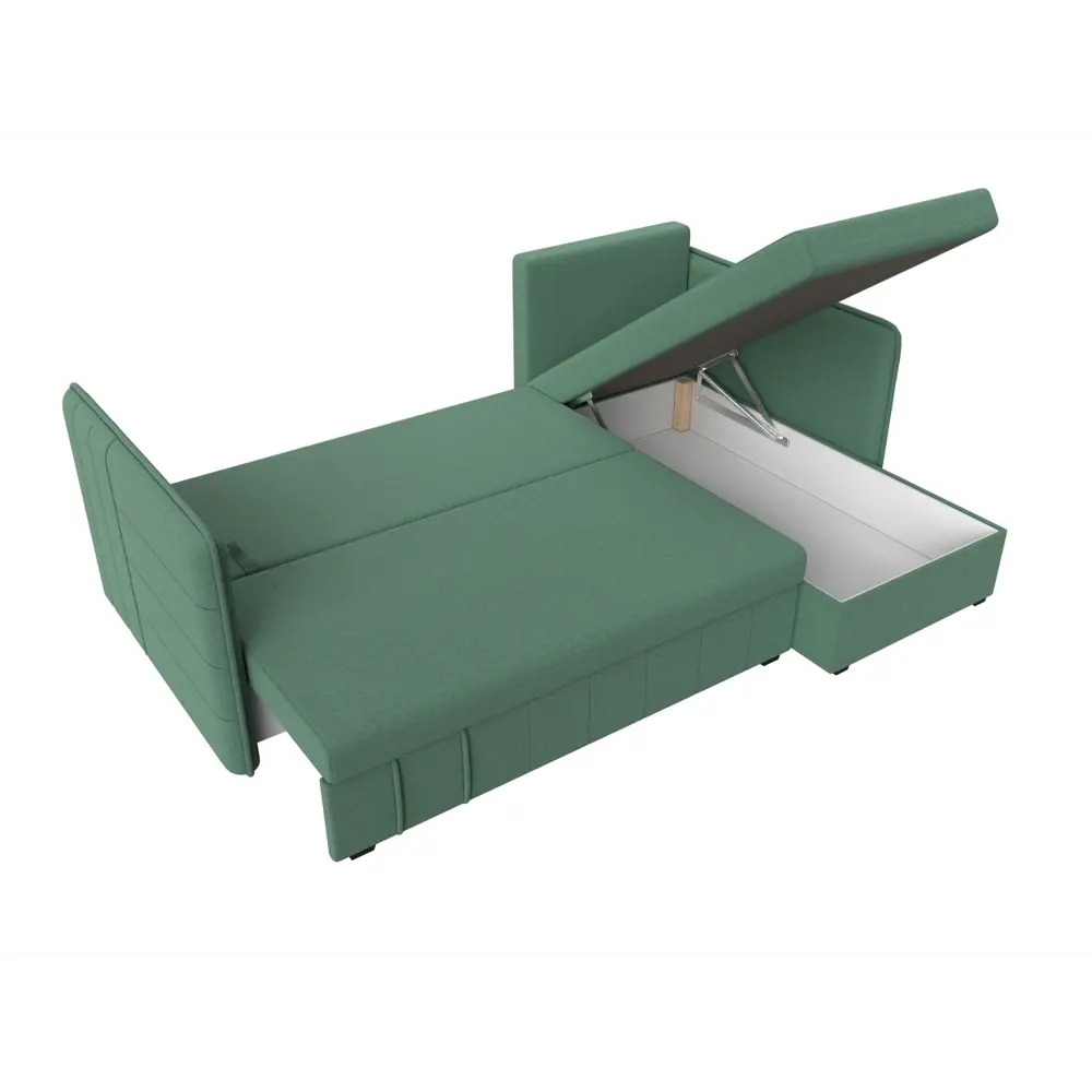 Фото 8 Диван Лига Диванов Слим 121151 213x85x140 см рогожка цвет амур зеленый Фото 8 Диван Лига Диванов Слим 121151 213x85x140 см рогожка цвет амур зеленый