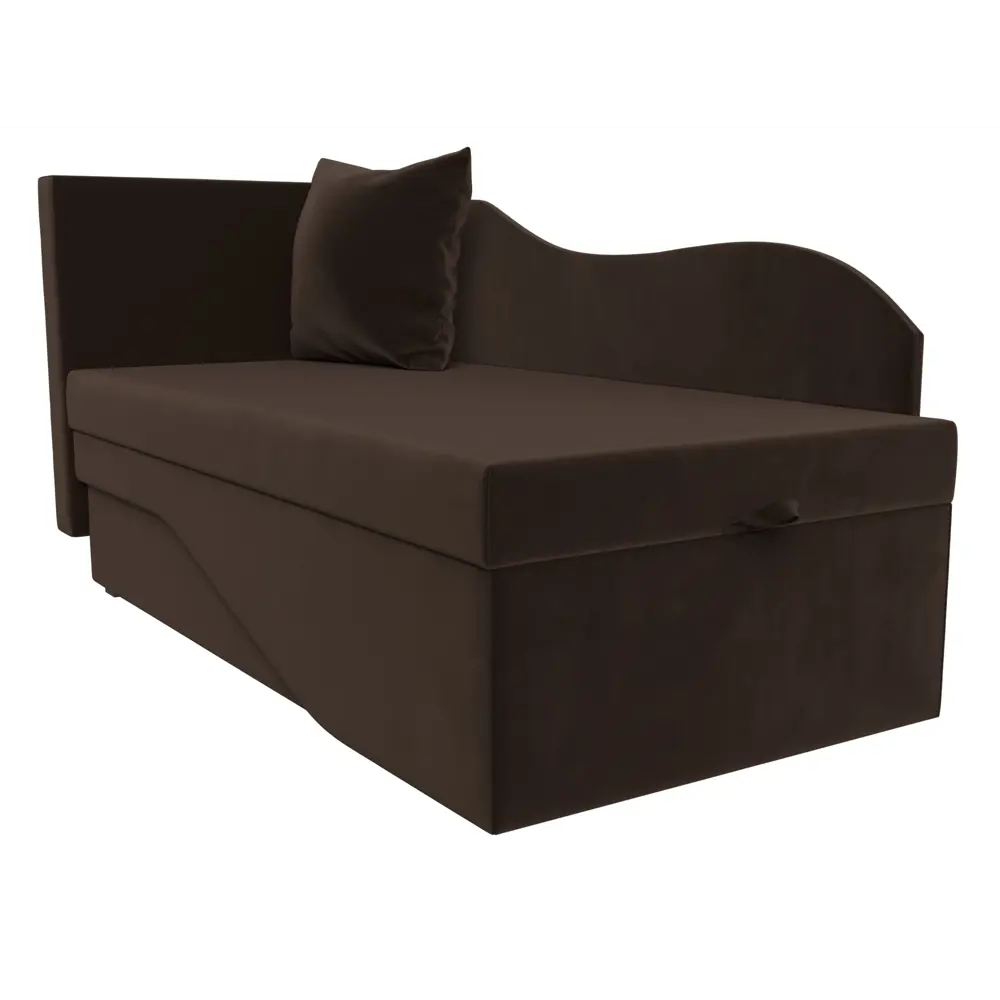 Фото 4 Диван Лига Диванов Гармония 28143L 135x80x75 см вельвет цвет коричневый Фото 4 Диван Лига Диванов Гармония 28143L 135x80x75 см вельвет цвет коричневый