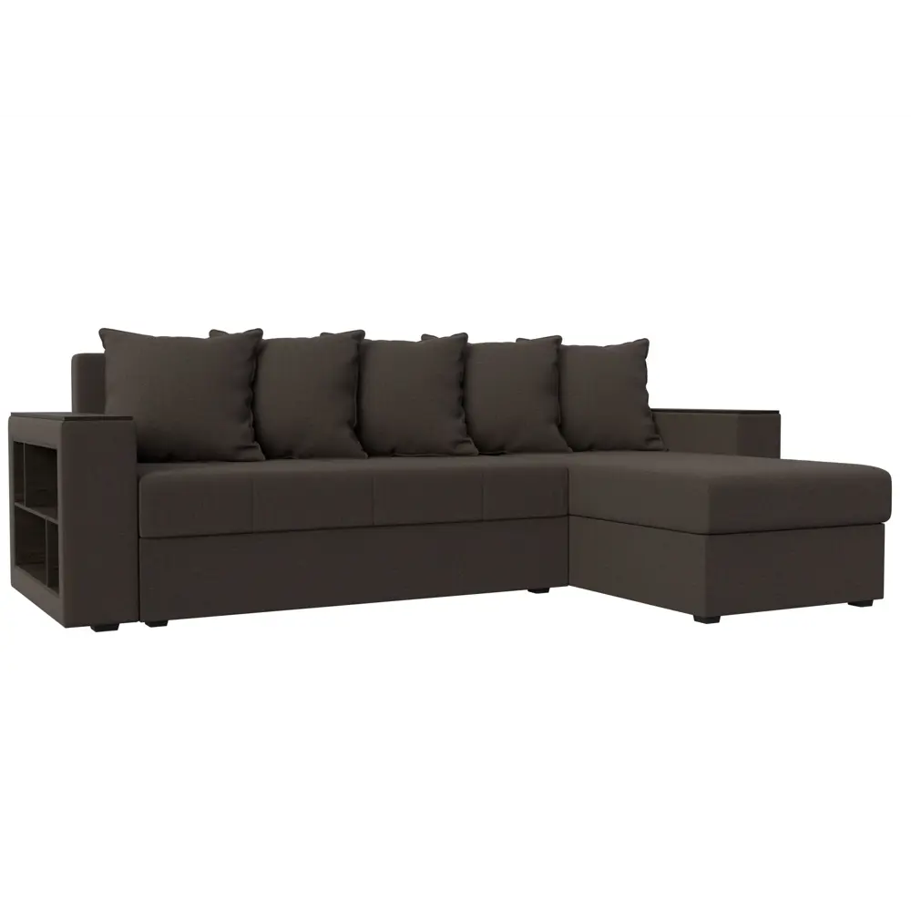 Фото Диван Лига Диванов Дубай Лайт 121639 241x80x140 см рогожка цвет амур коричневый Фото Диван Лига Диванов Дубай Лайт 121639 241x80x140 см рогожка цвет амур коричневый