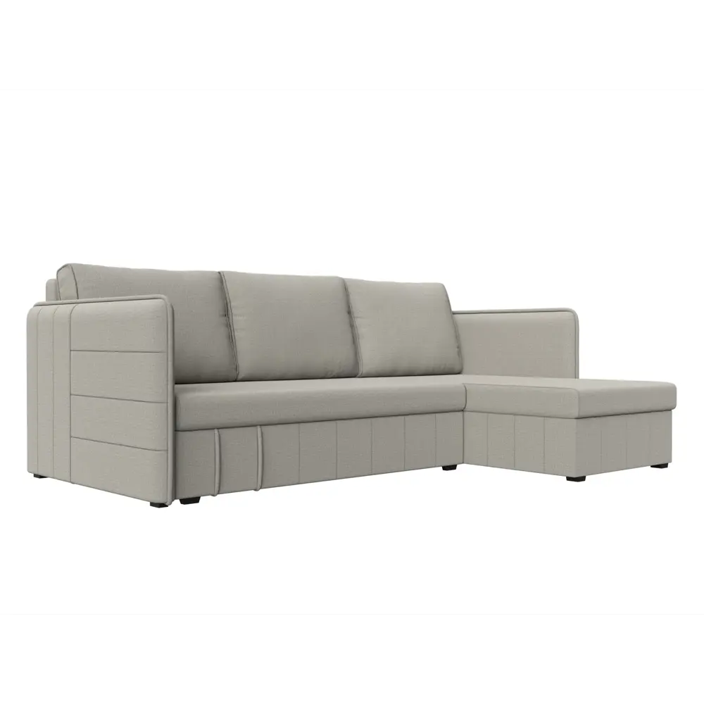 Фото Диван Лига Диванов Слим 121147 213x85x140 см рогожка цвет амур бежевый