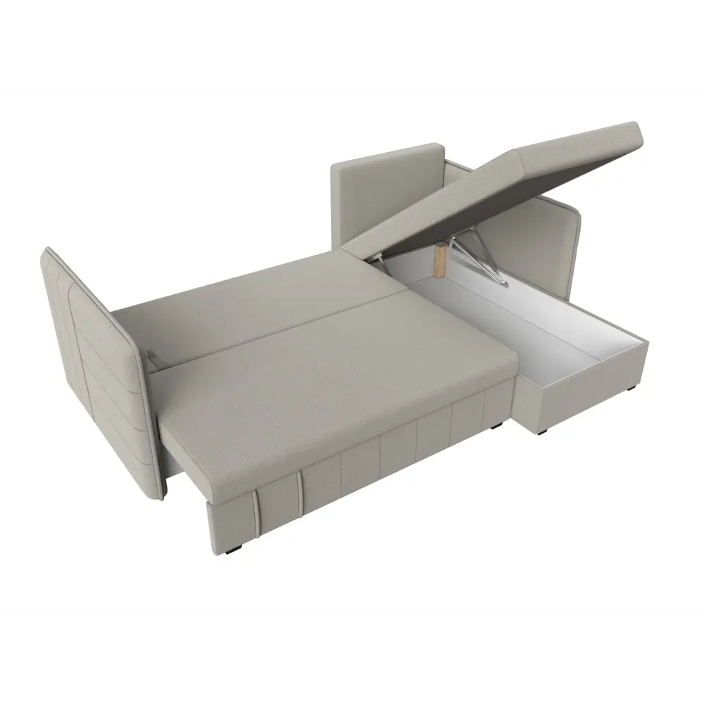 Фото 9 Диван Лига Диванов Слим 121147 213x85x140 см рогожка цвет амур бежевый