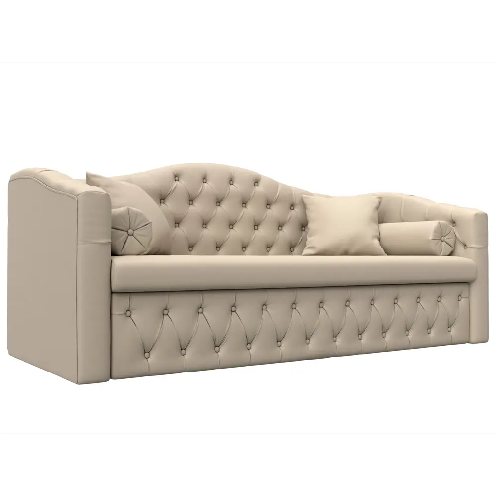 Фото Диван Лига диванов Мечта 208x101x88 см экокожа цвет бежевый Фото Диван Лига диванов Мечта 208x101x88 см экокожа цвет бежевый