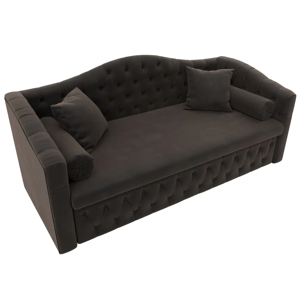 Фото 6 Диван Лига диванов Мечта 208x101x88 см велюр цвет коричневый Фото 6 Диван Лига диванов Мечта 208x101x88 см велюр цвет коричневый