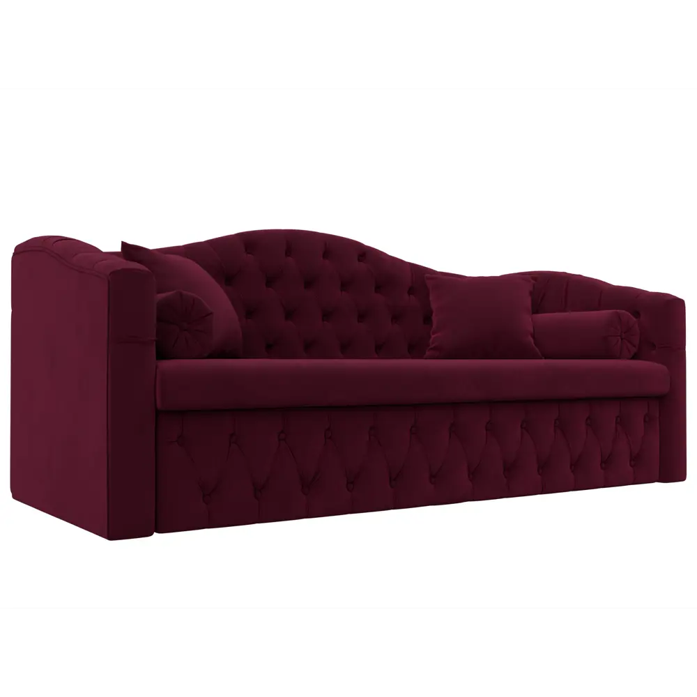 Фото Диван Лига диванов Мечта 208x101x88 см микровельвет цвет бордовый Фото Диван Лига диванов Мечта 208x101x88 см микровельвет цвет бордовый
