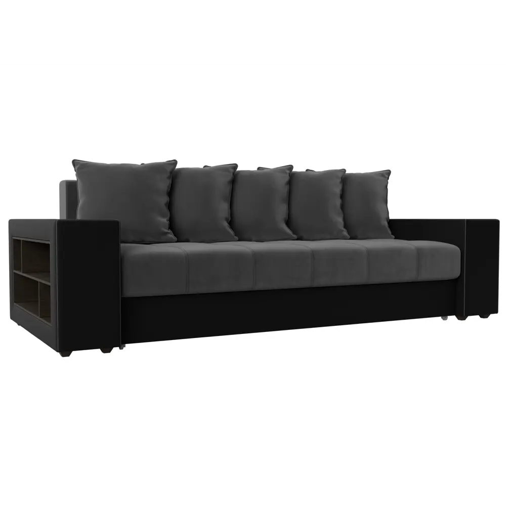 Фото Диван Лига Диванов Дубай 110574 243x80x106 см велюр цвет серый