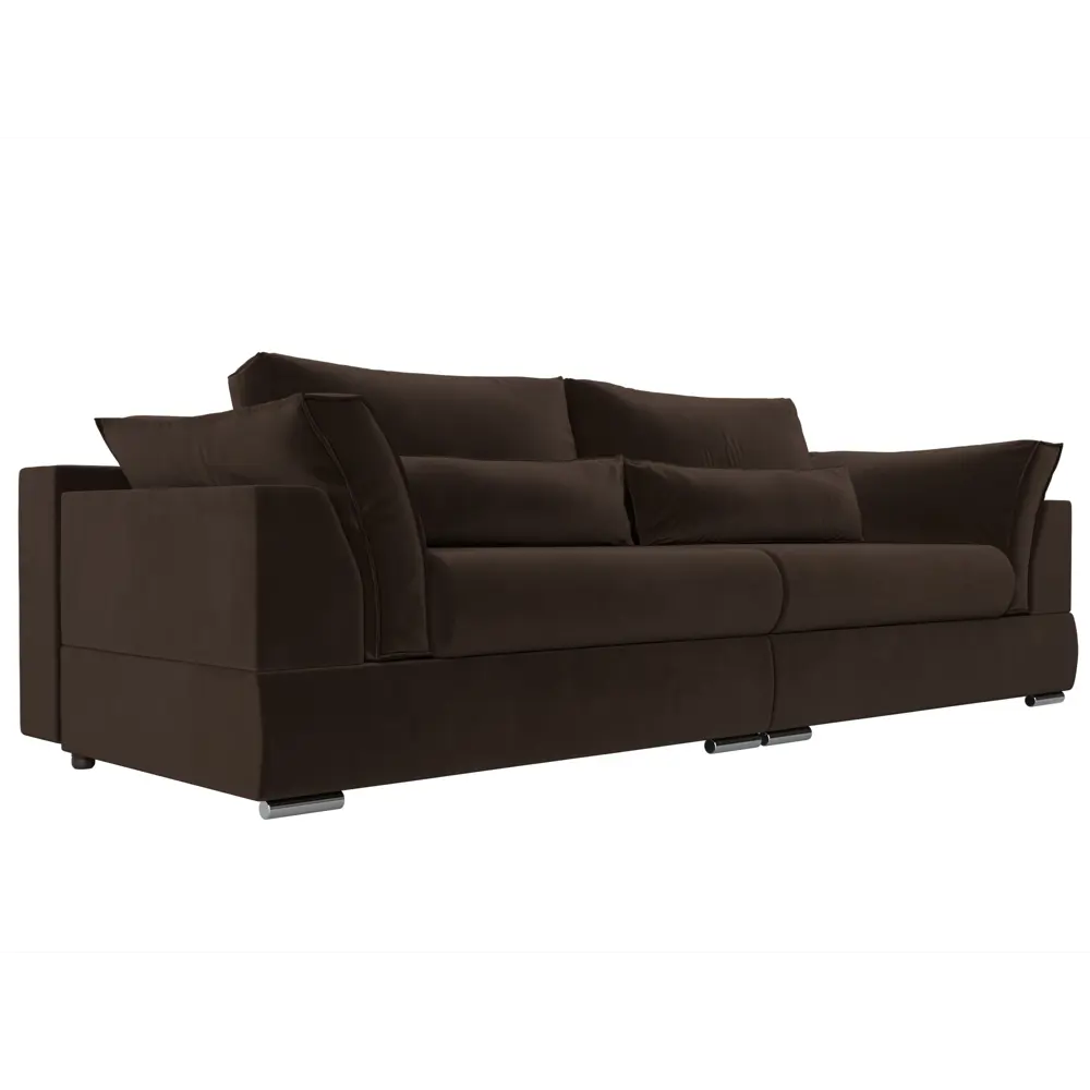 Фото Диван Лига Диванов Пекин 115073 272x90x115 см текстиль цвет коричневый Фото Диван Лига Диванов Пекин 115073 272x90x115 см текстиль цвет коричневый