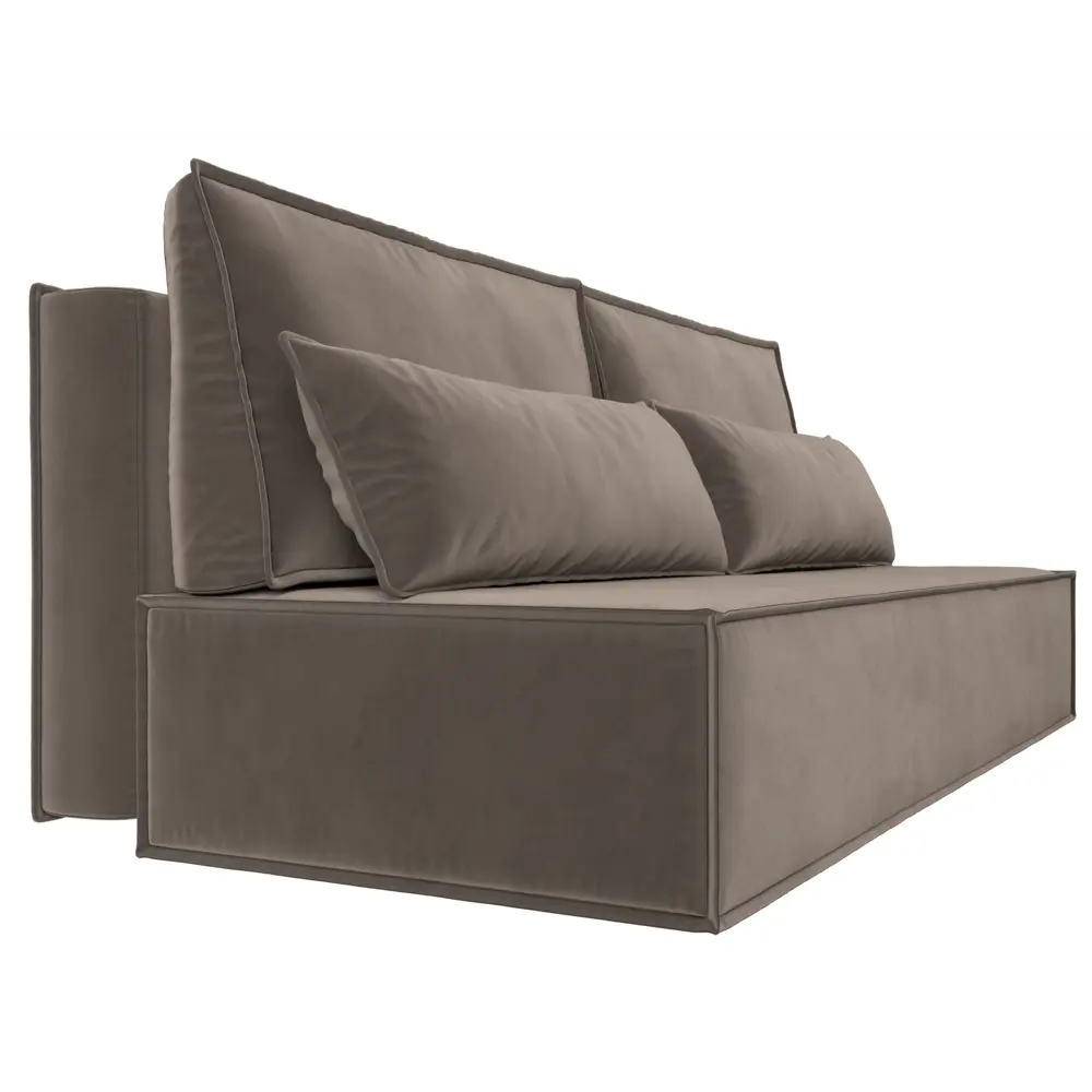 Фото 5 Диван Лига Диванов Фабио лайт 201x90x89 см велюр цвет коричневый