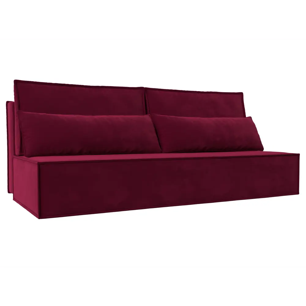 Фото Диван Лига Диванов Фабио лайт 201x90x89 см микровельвет цвет бордовый Фото Диван Лига Диванов Фабио лайт 201x90x89 см микровельвет цвет бордовый