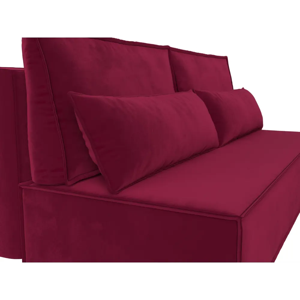 Фото 4 Диван Лига Диванов Фабио лайт 201x90x89 см микровельвет цвет бордовый Фото 4 Диван Лига Диванов Фабио лайт 201x90x89 см микровельвет цвет бордовый