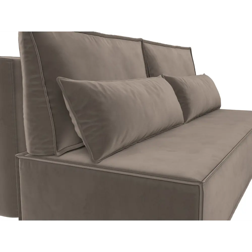 Фото 4 Диван Лига Диванов Фабио лайт 201x90x89 см велюр цвет коричневый