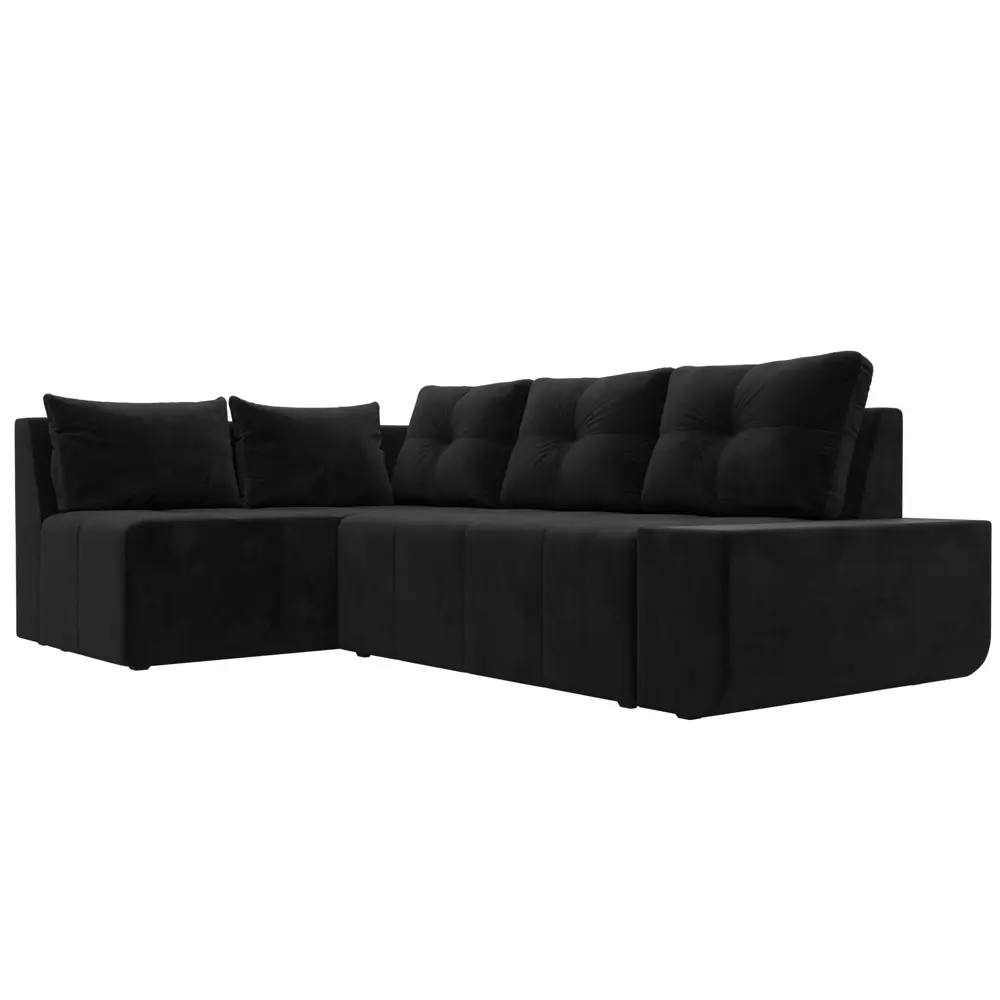 Фото 3 Диван Лига Диванов Амадэус 109688L 262x69x169 см велюр цвет черный Фото 3 Диван Лига Диванов Амадэус 109688L 262x69x169 см велюр цвет черный