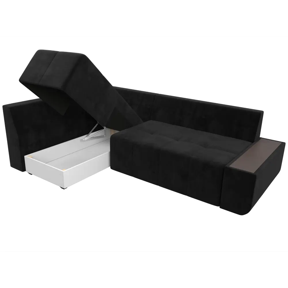 Фото 8 Диван Лига Диванов Амадэус 109688L 262x69x169 см велюр цвет черный Фото 8 Диван Лига Диванов Амадэус 109688L 262x69x169 см велюр цвет черный