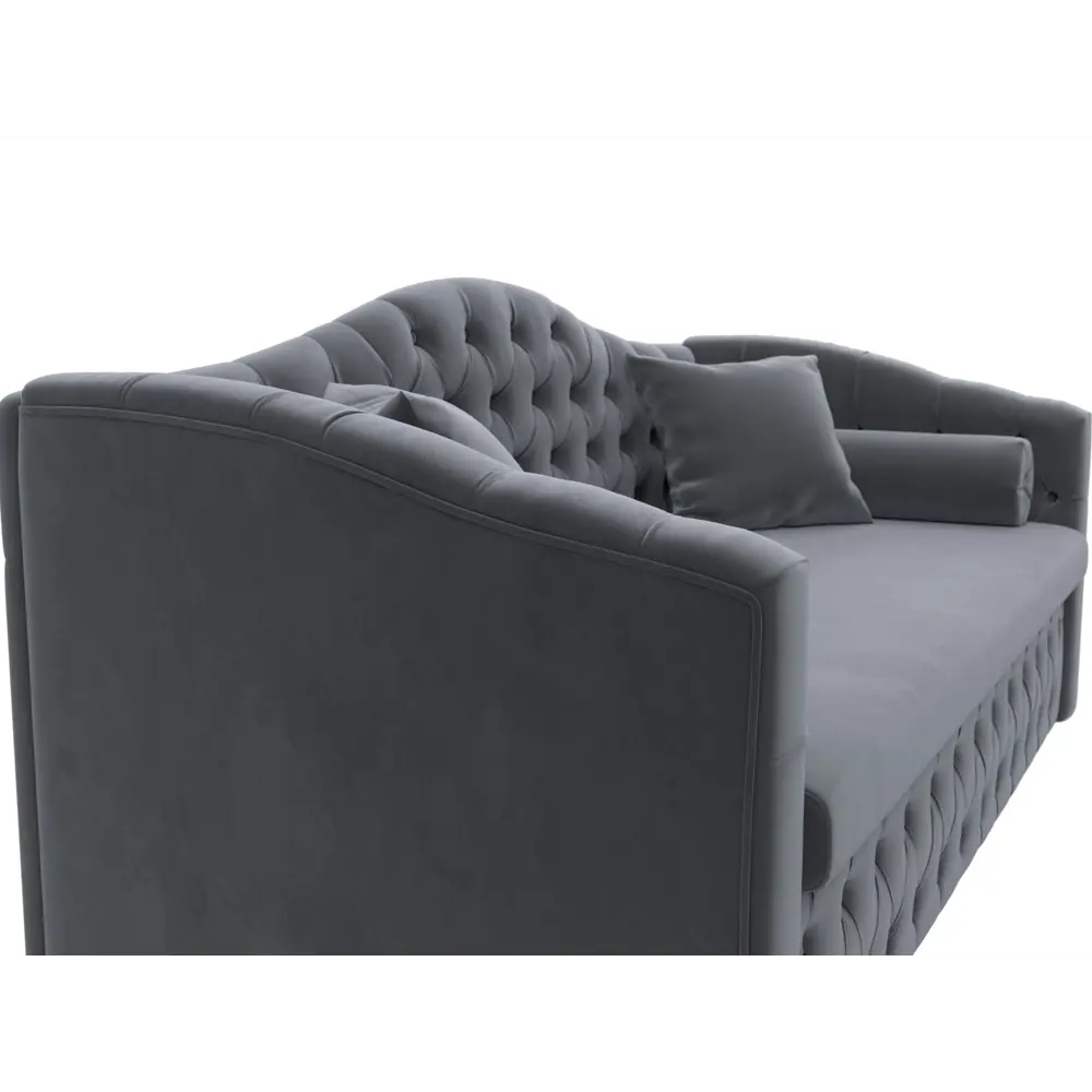 Фото 3 Диван Лига диванов Мечта 208x101x88 см велюр цвет серый Фото 3 Диван Лига диванов Мечта 208x101x88 см велюр цвет серый