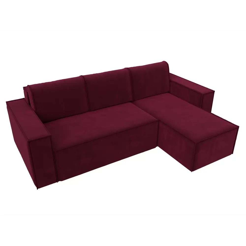 Фото 6 Диван Лига Диванов Куба 238x75x160 см микровельвет цвет бордовый
