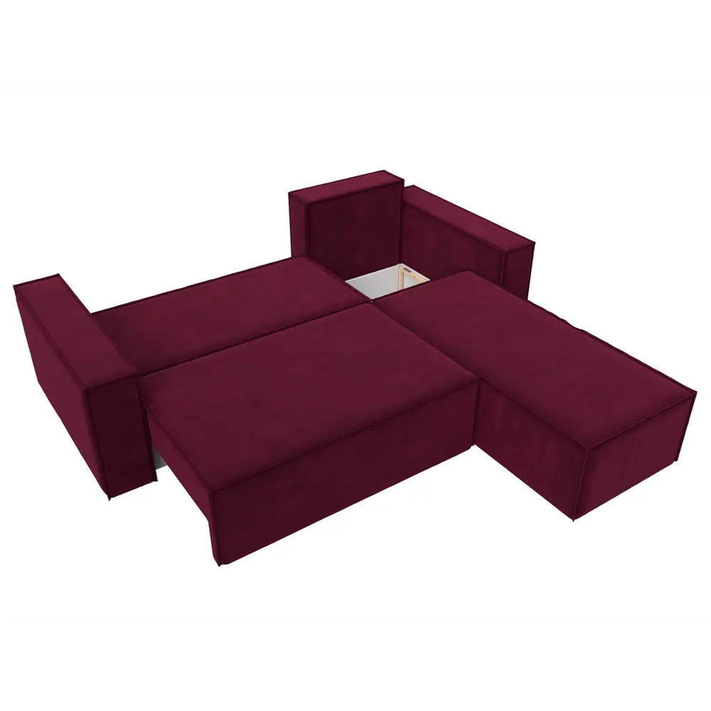 Фото 8 Диван Лига Диванов Куба 238x75x160 см микровельвет цвет бордовый Фото 8 Диван Лига Диванов Куба 238x75x160 см микровельвет цвет бордовый