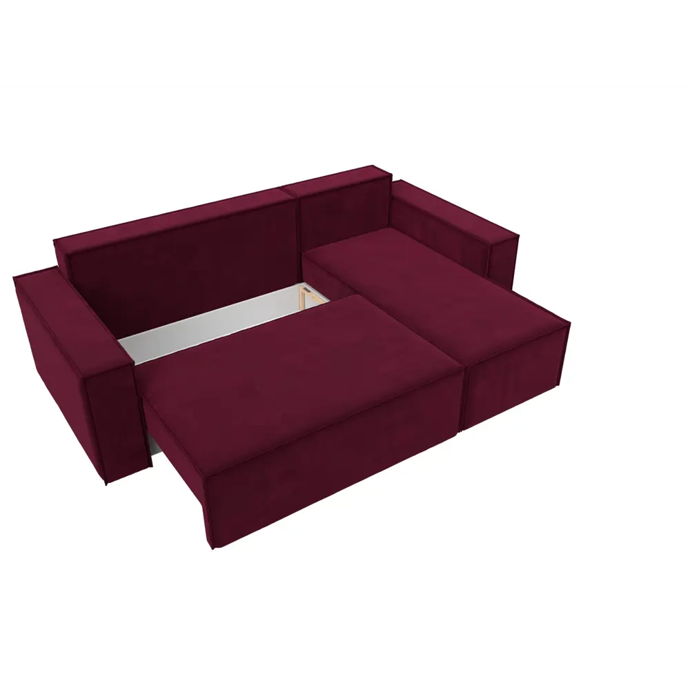 Фото 7 Диван Лига Диванов Куба 238x75x160 см микровельвет цвет бордовый