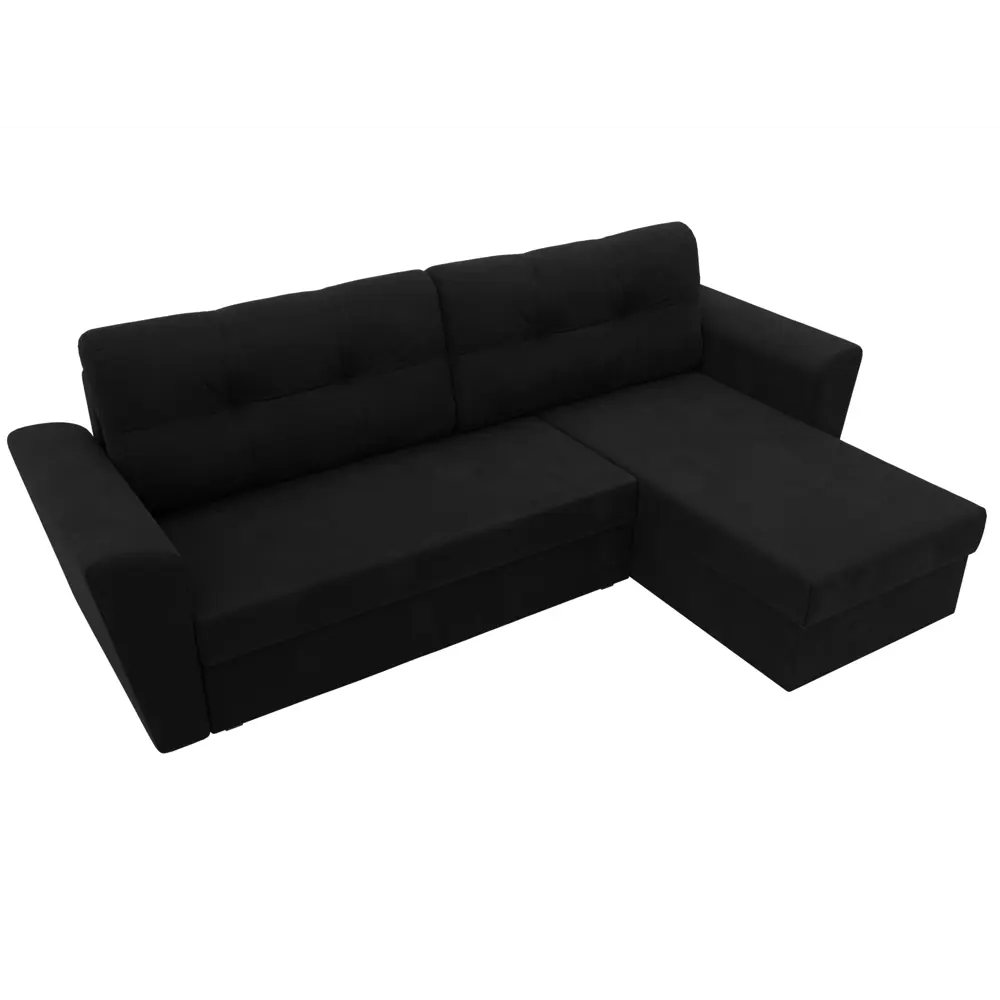 Фото 6 Диван раскладной Лига диванов 112464_спб 235x85x140 см вельвет цвет черный Фото 6 Диван раскладной Лига диванов 112464_спб 235x85x140 см вельвет цвет черный