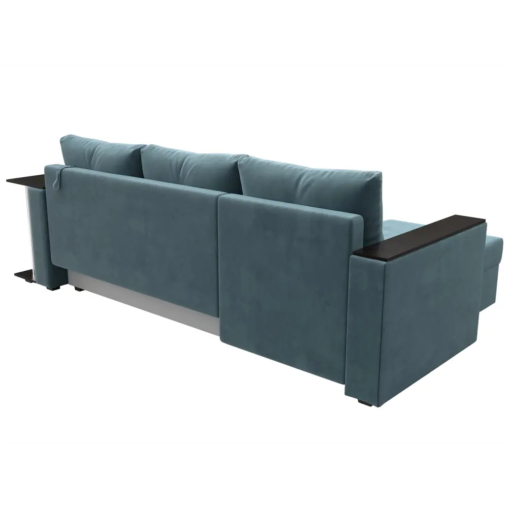 Фото 5 Диван раскладной Лига диванов 112493L_спб 241x85x140 см велюр цвет бирюзовый Фото 5 Диван раскладной Лига диванов 112493L_спб 241x85x140 см велюр цвет бирюзовый