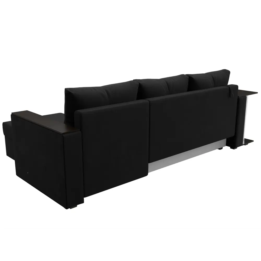 Фото 5 Диван раскладной Лига диванов 112508_спб 241x85x140 см вельвет цвет черный Фото 5 Диван раскладной Лига диванов 112508_спб 241x85x140 см вельвет цвет черный