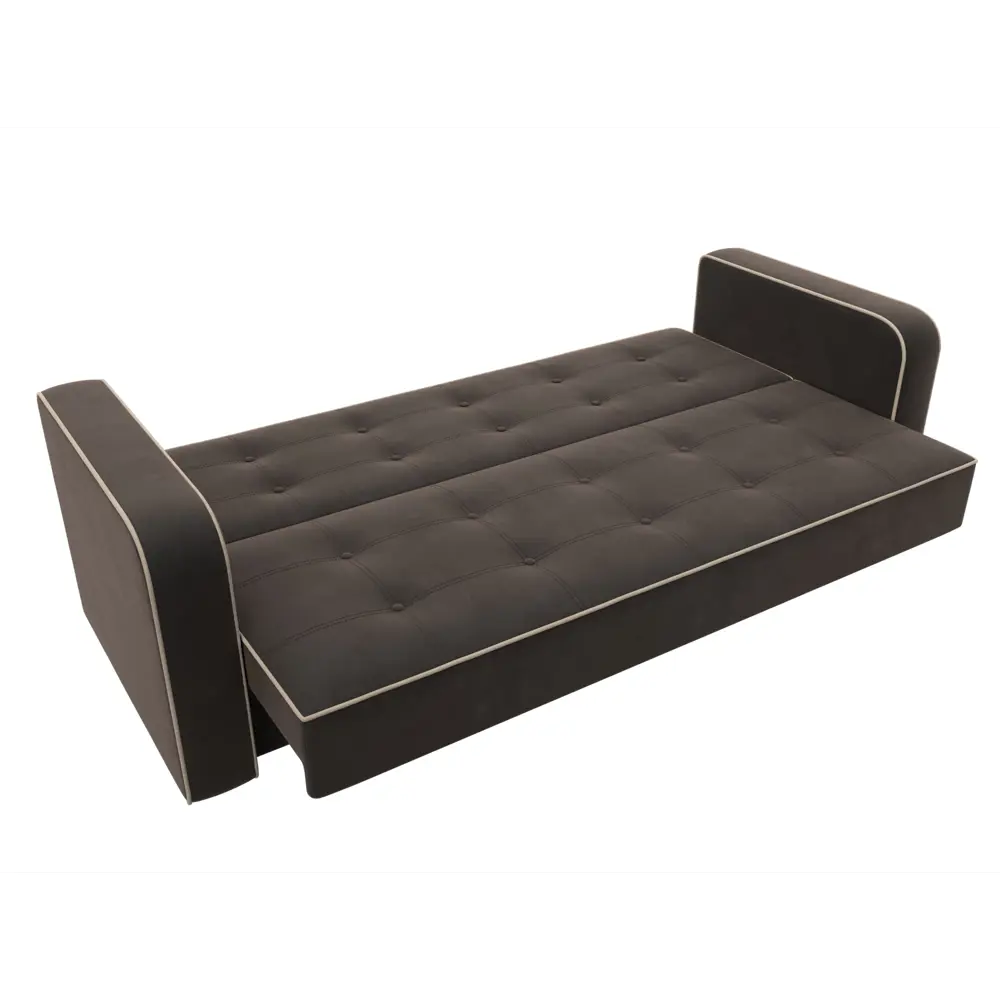 Фото 7 Диван раскладной Лига диванов 211x82x86 см велюр цвет коричневый\бежевый\бежевый Фото 7 Диван раскладной Лига диванов 211x82x86 см велюр цвет коричневый\бежевый\бежевый