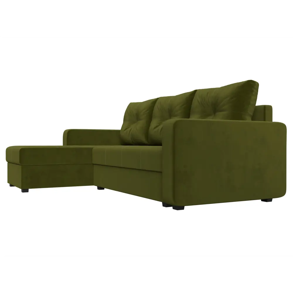Фото 4 Диван раскладной Лига диванов 117729L_спб 226x85x140 см вельвет цвет зеленый Фото 4 Диван раскладной Лига диванов 117729L_спб 226x85x140 см вельвет цвет зеленый
