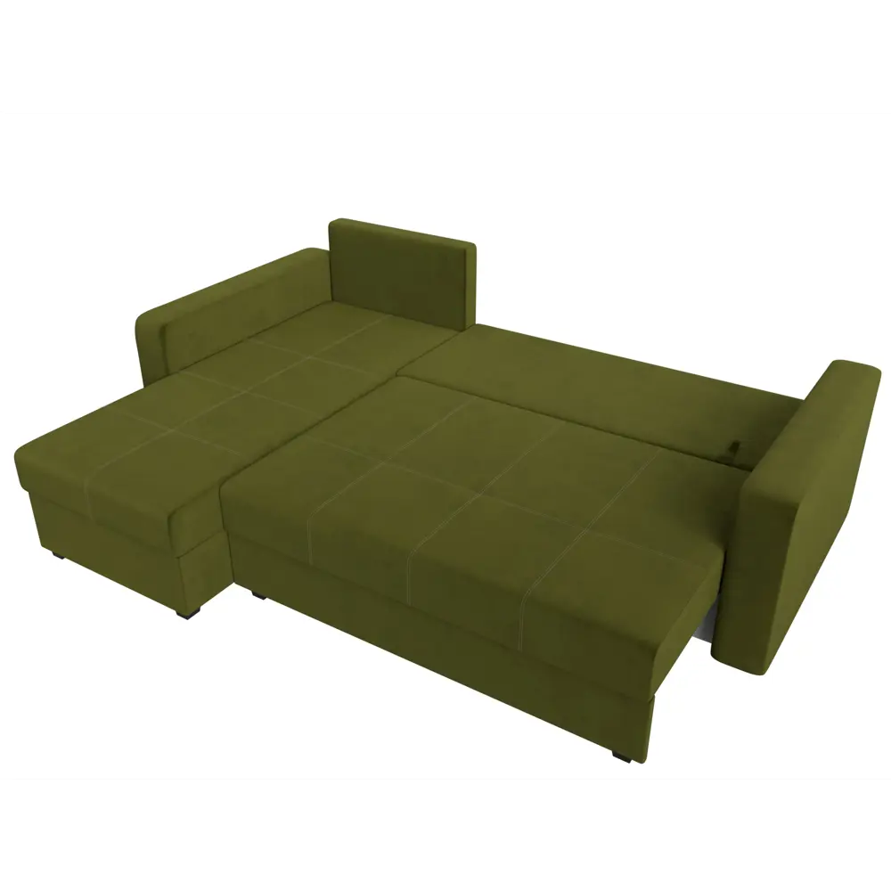 Фото 8 Диван раскладной Лига диванов 117729L_спб 226x85x140 см вельвет цвет зеленый Фото 8 Диван раскладной Лига диванов 117729L_спб 226x85x140 см вельвет цвет зеленый